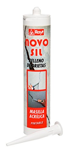 RAYT-NOVOSIL ACRÍLICA RELLENO GRIETAS - 859-13 Masilla en cartucho relleno de grietas blanco - 300 ml