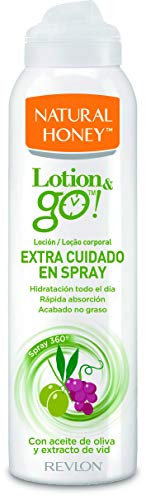 Natural Honey Loción Corporal en Spray Lotion&Go! Extra Cuidado, Pack de 6 x 200ml