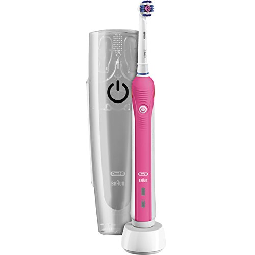 Braun oral-b - Braun | oral-b Toothbrush oral-b Pro 750 Braun d16.513 UX 3D White + Travel Case | Pink