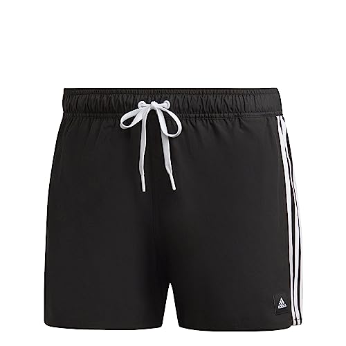 adidas 3-stripes Clx Swim Shorts (Very Short Length) Bãnadores cortos, Black/White, M Hombre