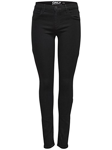 Only onlRAIN REG Skinny Jeans CRY6060 Noos Vaqueros, Negro (Black Denim), 40 /L34 (Talla del Fabricante: 40/L34) para Mujer