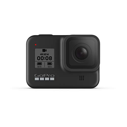 GoPro HERO8 Black, Cámara de Acción Digital 4K Resistente al Agua con Estabilización Hipersuave, Pantalla Táctil y Control de Voz: Transmisión en Vivo Full HD, Bluetooth USB Wireless