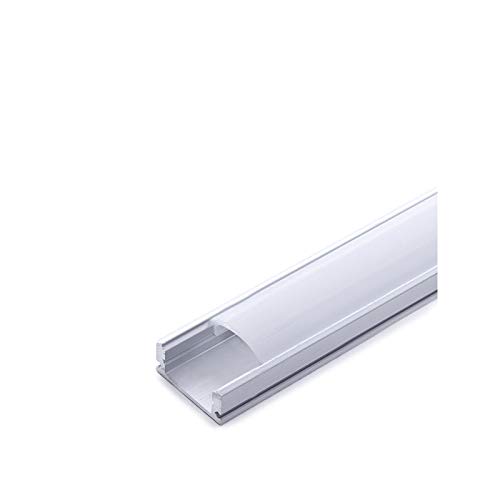 Greenice | Perfíl Aluminio para Tira LED - Difusor Opal x 1M