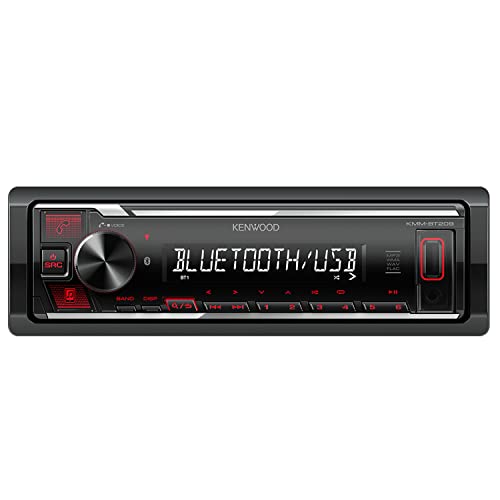 Radio con Bluetooth para Coche con Entrada USB y Aux, Compatible con Spotify App Link - Autorradio 1 DIN Extraíble con Equipo de Musica Sintonizador FM/Am, Micrófono y Ecualizador - KENWOOD KMM-BT209