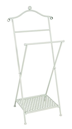 Haku Möbel valet stand - Plegable de metal encalado en blanco, altura 98 cm