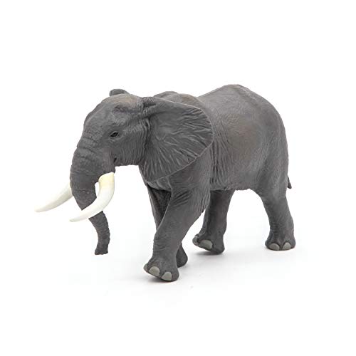 Papo Figura Elefante Africano 16,1X8,9X9,8CM, Multicolor (50192), Color Gris-Blanco