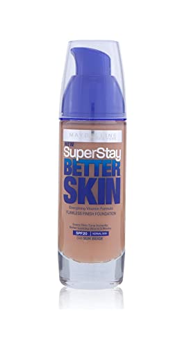 Maybelline New York Base de Maquillaje Super Stay 16h Better Skin, 48 Sun Beige