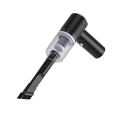 EUROXANTY Aspirador de Mano inalámbrico | Sin Cable | Recargable | Carga USB | Depósito de 100 ml | Filtro Lavable | 2 Cabezales | Luz LED | 16 cm |