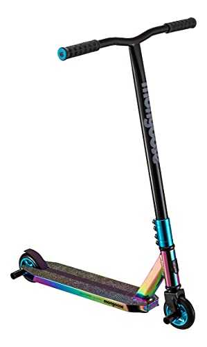 Mongoose Rise 100 Pro Youth and Adult Freestyle Stunt Scooter, High Impact 110mm Wheels, Bike-Style Grips, Lightweight Alloy Deck, Oil Slick