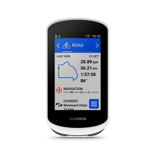 Garmin Edge Explore 2, Ciclocomputador De 3 Pulgadas, con GPS Intuitivo, Funciones de VO2, Registros personales, Unisex Adulto, Blanco, Única