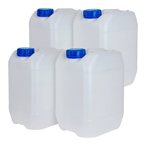 Bidón Garrafa Plástico 10 litros apilable. Apta para uso alimentario. Homologación para transporte. (4 Unidades).