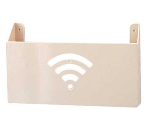 Ruikey WiFi Caja de Almacenamiento de Router Caja de Almacenamiento de la Revista Decoración Pared de suspensión Creativa Set-Top Caja Estante Estante (Amarillo)