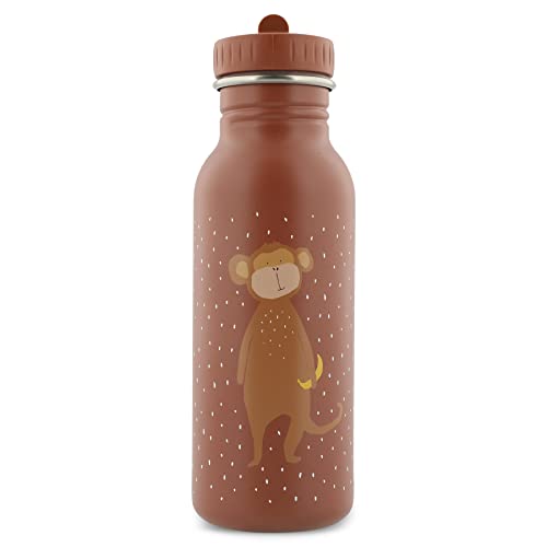 Trixie - Botella de Beber Para Niños de Acero Inoxidable 500 Mililitros - Mr. Monkey (Mono)