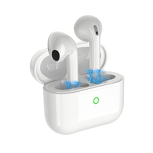 GreenVacShop Auriculares Inalámbricos Bluetooth 5.3 HiFi Estéreo, 2023 Deportivos Cascos Inalambricos Bluetooth, Reducción de Ruido de ENC y Control Táctil IPX7 Impermeable, 30 Horas de Reproducción