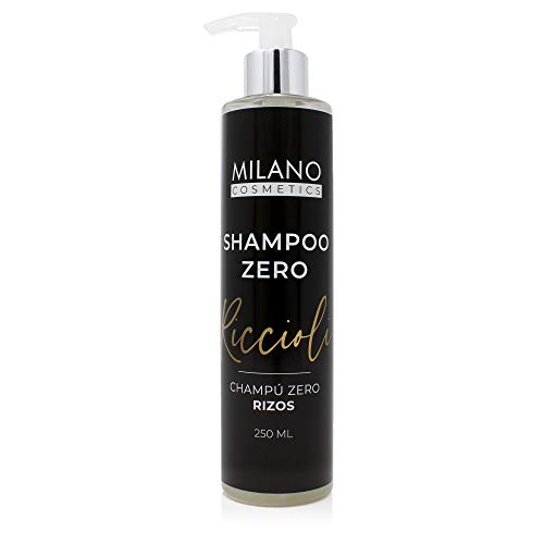 Milano Champú Zero Rizos 250 ml. El shampoo profesional sin sulfatos ni parabenos para cabello rizado u ondulado, cuida y repara el pelo dañado con alta acción nutritiva. Sin sales ni cera.