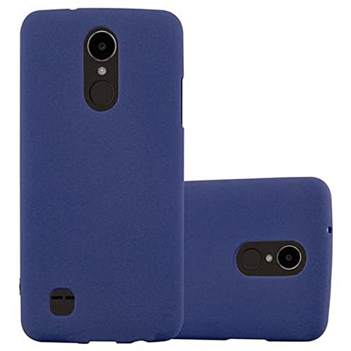 Cadorabo Funda para LG K4 2017 en Frost Azul Oscuro - Cubierta Proteccíon de Silicona TPU Delgada e Flexible con Antichoque - Gel Case Cover Carcasa Ligera