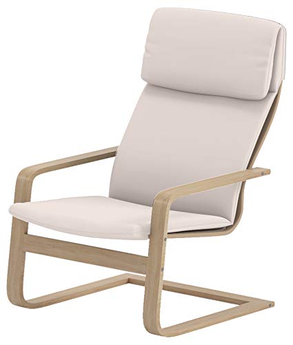 HomeTown Market Funda de repuesto duradera de Pello compatible con IKEA Pello silla o sillón (lino poliéster beige)