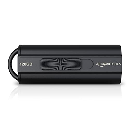 Amazon Basics - Memoria flash USB 3.1 de 128 GB, velocidad de lectura de hasta 130 MB/s, Negro