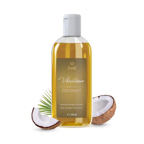 “Coconut” de Vibratissimo: aceite de masaje exótico con coco, aceite afrodisíaco, aceite erótico