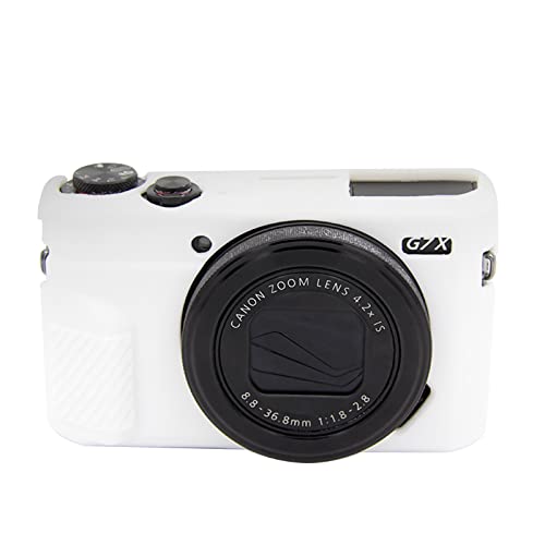 Easy Hood Funda para cámara, ligera y suave, funda de viaje para cámara Canon PowerShot G7X Mark II/G7X Mark III DSRL cámara blanca