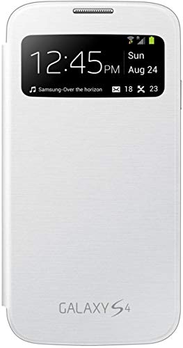 Samsung S-View - Funda para Galaxy S4 (ventana frontal, teclas laterales), color blanco