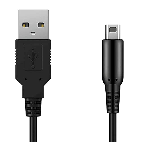 OcioDual Cable Cargador 1,2m Negro Compatible con Ninten DSi,DSi XL,2DS,New 2DS XL,3DS,3DS XL,New 3DS,New 3DS XL Conector USB 2.0 Carga y Transferencia de Datos