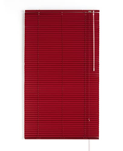 Blindecor - Veneciana de Aluminio, Lama de 25 mm, Rojo, 150X180 cm