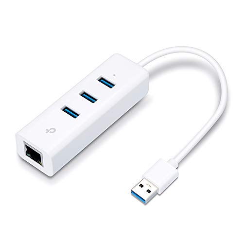 TP-Link UE330 - Adaptador Ethernet, hub 3 x puertos USB 3.0 hasta 5 Gbps, 1 x LAN RJ45 gigabit, compatible con Windows, MacOS, Chrome OS, Linux
