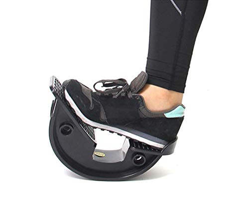 DUTTY Estirador de pie de balancín de Tobillo para tendinitis de Aquiles, Estiramiento Muscular, estirador de pies, Yoga, Fitness, Deporte, Pedal de Masaje (Black)