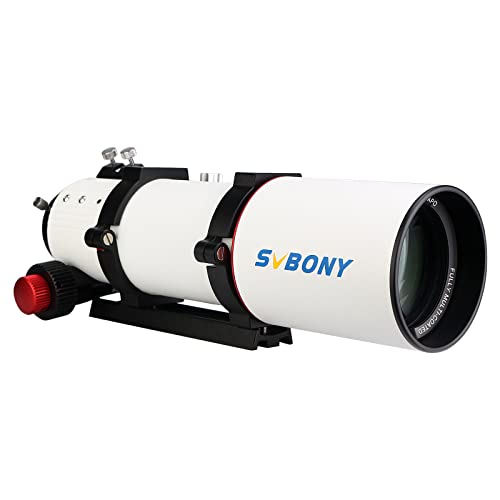 Svbony SV550 APO Telescopio Refractor, 80F6 Triplete Apocromático ED OTA, FMC Enfoque de Doble Velocidad, para Fotografía de Cielo Profundo Astronomía Visual