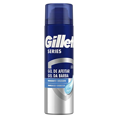 Gillette Series Gel De Afeitar Hidratante Con Manteca De Cacao Para Maquinilla De Afeitar Para Hombre, 200ml