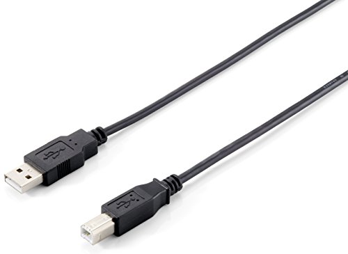 Equip 128863 - Cable USB (1 m, USB A, USB B, 2.0, Male Connector/Male Connector, Negro)