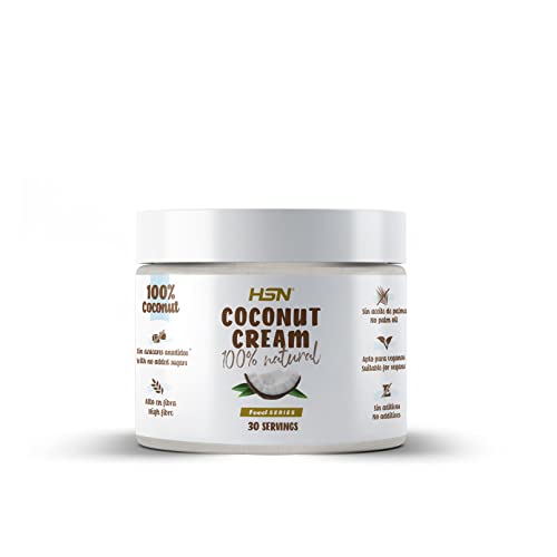 Crema de Coco de HSN | 500 Gramos | Coconut Cream 100% Natural | Lista para Untar | Sin Aceite de Palma ni Azúcares Añadidos | No-GMO, Vegano, Sin Lactosa