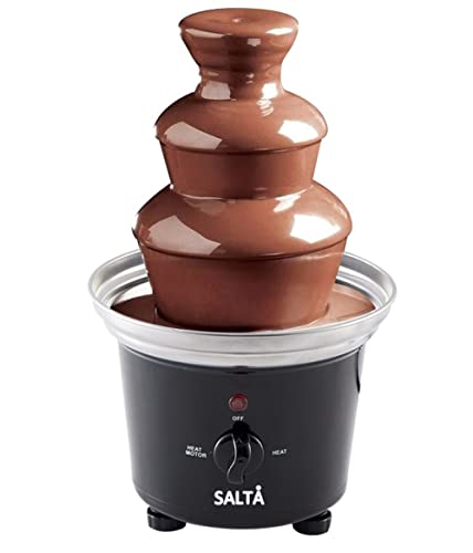 Salta Fuente de Chocolate de 3 Niveles fondue 90w 0.5l Cuerpo de Acero Inoxidable de Gran Tamaño con Base de Olla