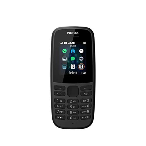 Nokia 105 - Teléfono móvil de 1,77' (4 MB RAM, 4 MB ROM, Batería 800 mAh, Dual Sim), Negro [Versión ES/PT]