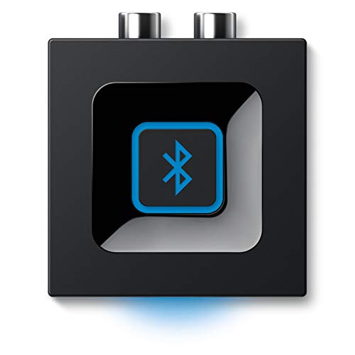 Logitech Receptor de Audio Inalámbrico, Adaptador Bluetooth para PC/Mac/Smartphone/Tablet/Receptores AV, Salidas 3.5 mm y RCA para Altavoces, Sencillo Emparejamiento, Enchufe EU, Color Negro