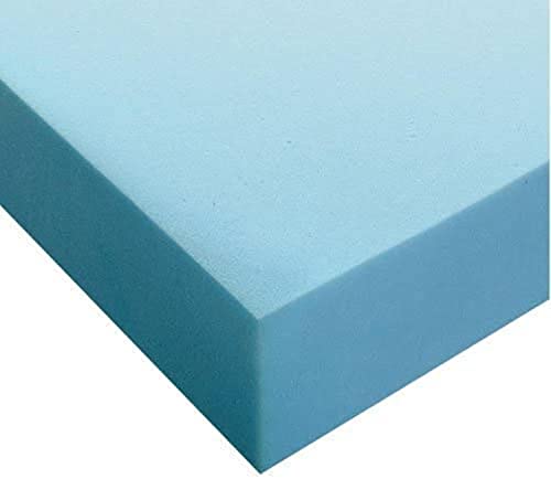 Planchas goma espuma poliuretano - Densidad Media D25kg (100x200x1cm) Azul- espuma para tapizar, espuma sofa, colchones, cojines, relleno, guata, colchones para furgonetas camper, colchones espuma