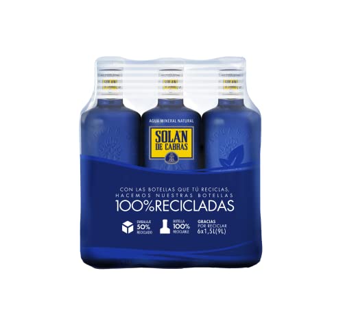 Solán De Cabras - Caja X 6 Botella Agua Botella 1500 Ml, 9000 Mililitro