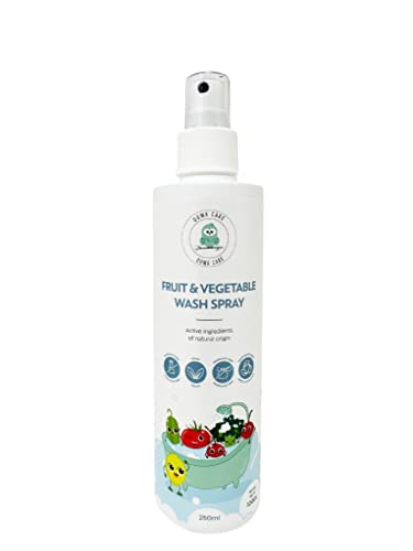 Desinfectante Frutas y Verduras Limpiador natural de frutas en spray para frutas y verduras, sin fosfatos, 250 ml