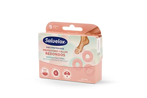 Salvelox ® |Protectores para callos | Protectores redondos para callos de espuma para aliviar instantáneamente el dolor de los callos | 9 Unidades