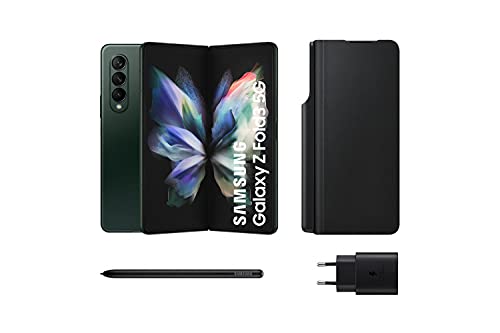Samsung Galaxy Z Fold3 5G – Teléfono móvil sin tarjeta SIM, Android, Plegable, Smartphone, 256 GB, Verde + Note Pack (Version ES)
