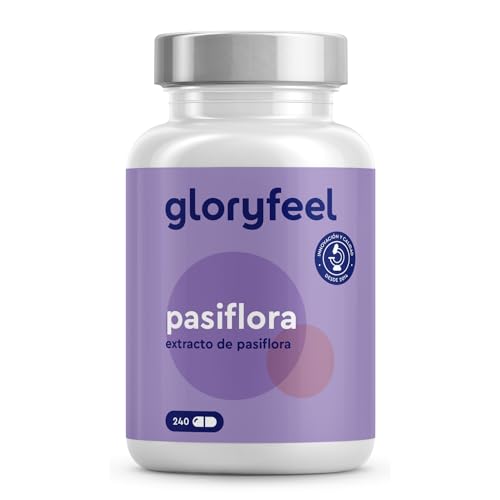 Pasiflora natural - 240 Comprimidos - 3750 mg de pasiflora por día - Más relax y tranquilidad - 937,5mg de extracto de pasiflora 4:1-100% vegano y sin aditivos