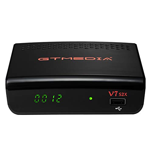 GT MEDIA V7S2X Decodificador Satelite HD con Antenna WiFi USB, DVB-S/S2/S2X, Full HD 1080p H.264, Soporte Multi-stream/T2MI USB PVR Receptor Satelite para Astra 19.2E
