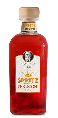 Perucchi Spritz - Botella de Cocktail de 1 L - Sabor único a Naranja - 100% Elaborado en España - Ideal para Tomar en el Aperitivo - 15% Alcohol - Receta Artesanal