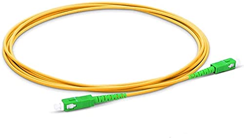 Cable de Fibra Óptica para Router - Latiguillo Monomodo FTTH - 9/125 OS2 - SC/APC-SC/APC Simplex - Compatible 99% Operadores Movistar Jazztel Vodafone Orange Amena Masmovil Yoigo (2 M)