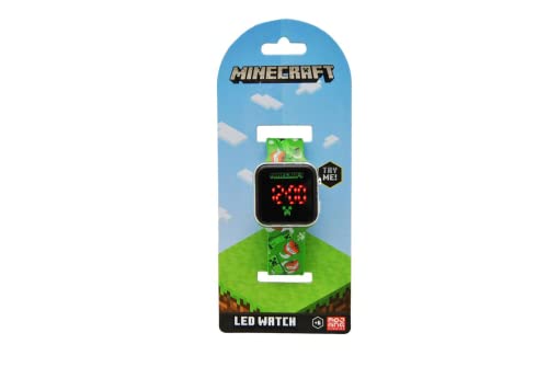 Kids Euroswan- Reloj LED Minecraft, Multicolor (MIN4129)