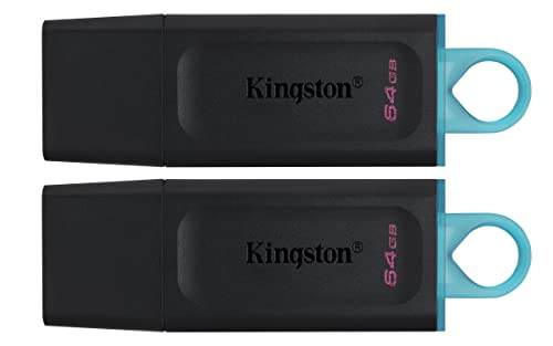Kingston DataTraveler Exodia DTX/64GB-2P Flash Drive USB 3.2 Gen 1 - con capuchón Protector y Llavero en múltiples Colores