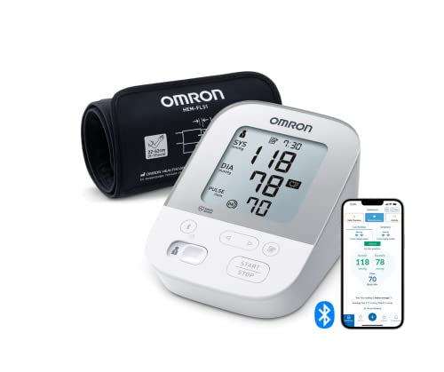 OMRON Tensiómetro de brazo digital X4 Smart, monitor para la presión arterial y el control de la hipertensión, validado clinicamente también para uso en diabéticos o durante el embarazo