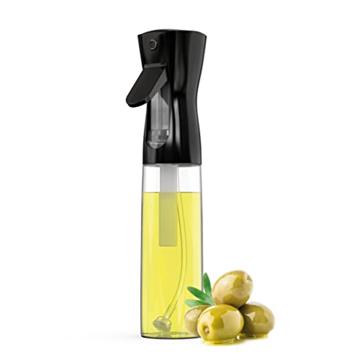 Pulverizador Aceite. Spray Aceite Cocina 300 ml Dispensador de Aceitera Spray en Botella Dosificador de Aceite Oliva Vaporizador de Aceite y Vinagre para Cocinar (Black 1 pc)