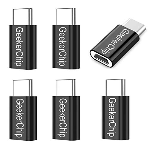 GeekerChip Adaptador USB C a Micro USB,Micro USB a Type C Conector para Galaxy S10+/S9,Mate 20/30/30Pro,P20/30,Honor 10/20,Xiaomi 9/9Pro,Redmi Note 8/7[6 Pack]